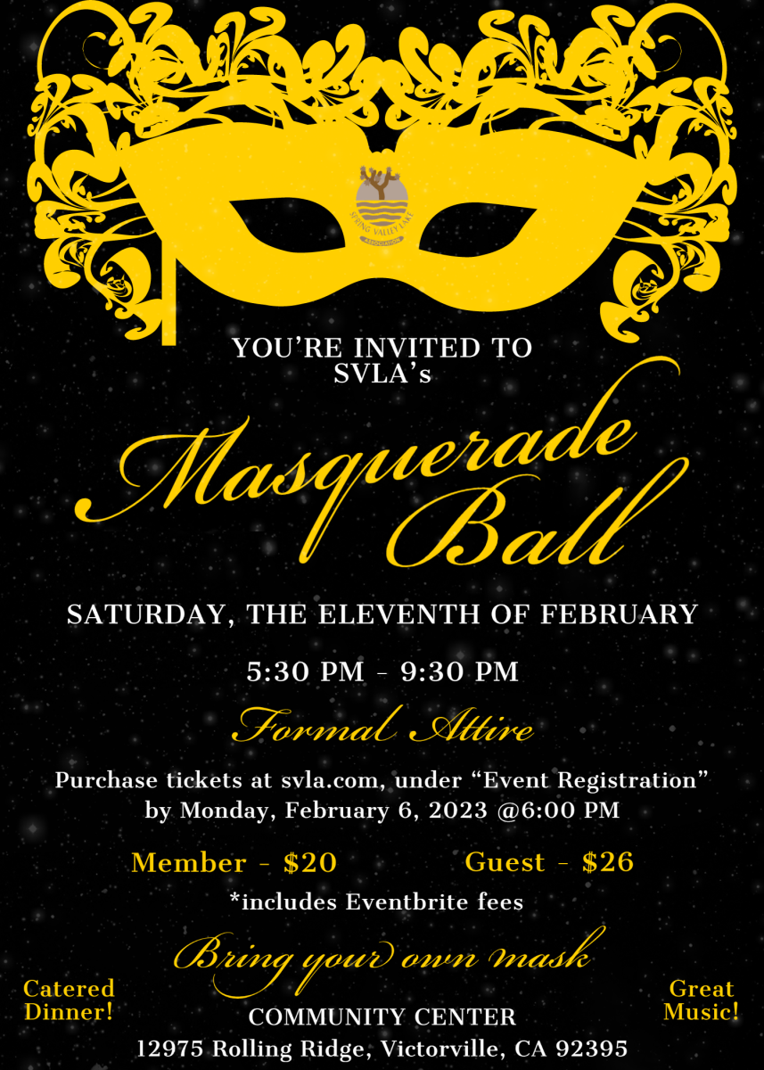 Masquerade Ball: Saturday, February 11th / 5:30 PM / Community Center