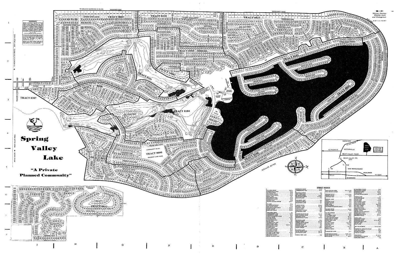 Map of Spring Valley Lake