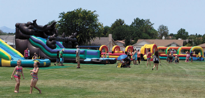 Inflatable obstacle courses